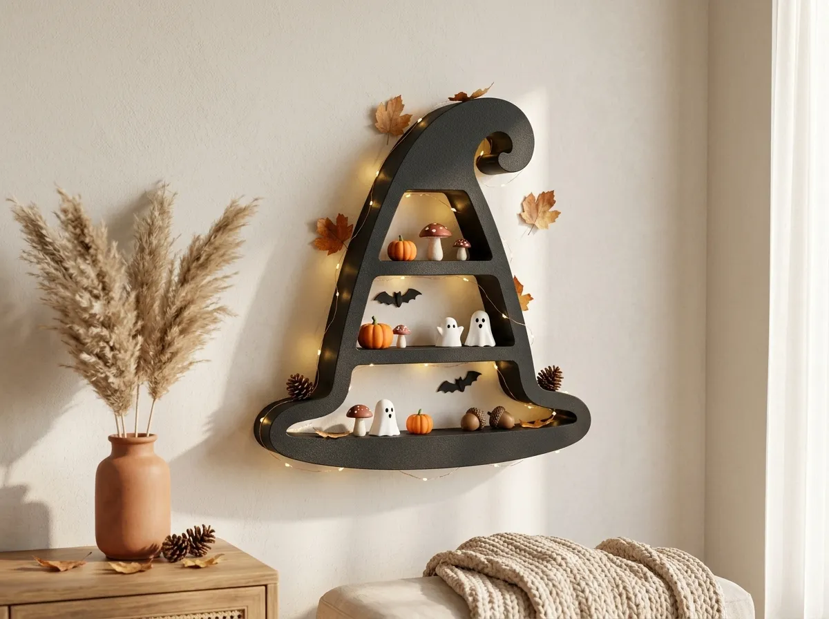 Witch Hat Shelf, Halloween Decor, photo 4 of 4 - Witch Hat Shelf, Halloween Decor Storage & Organisation