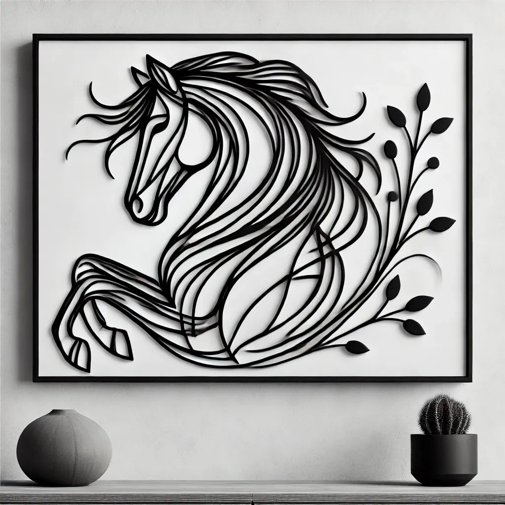 Horse wall art, photo 2 of 3 - Horse wall art Home Decor Items