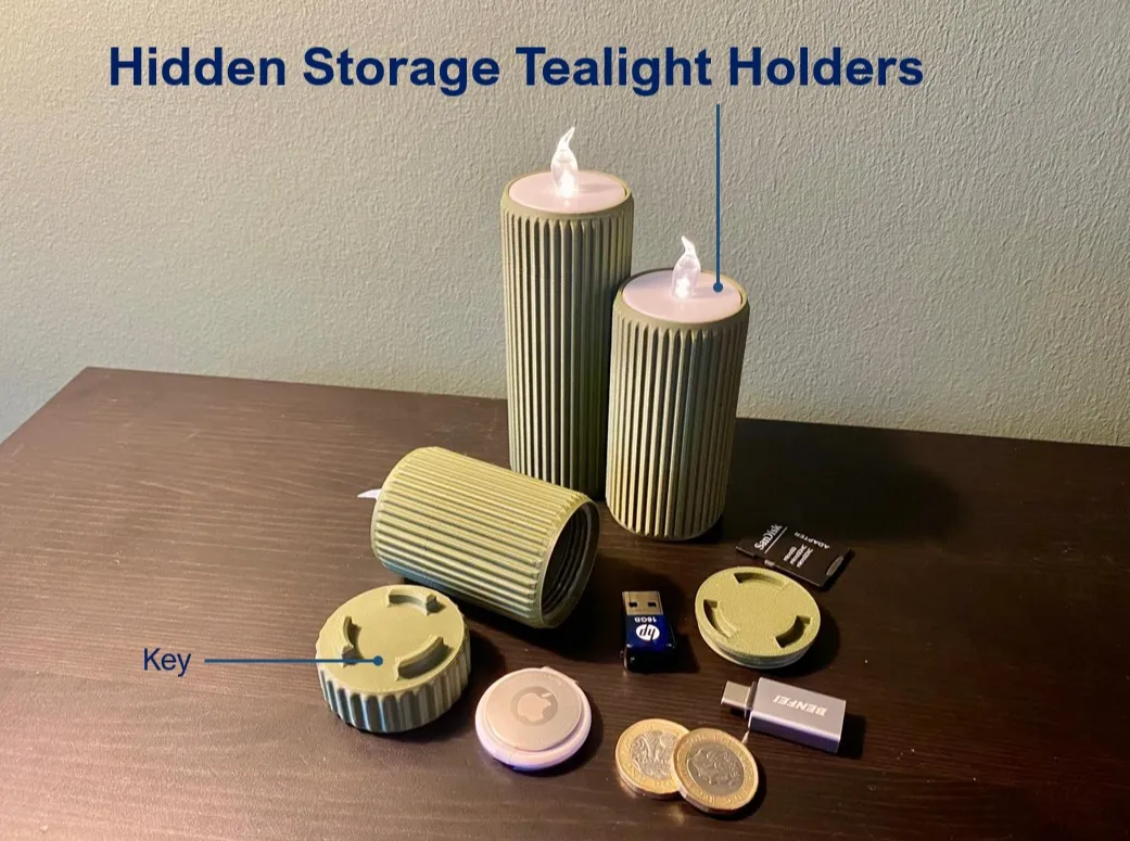 Tealight holder with hidden storage and a key! - Office, in stock in India