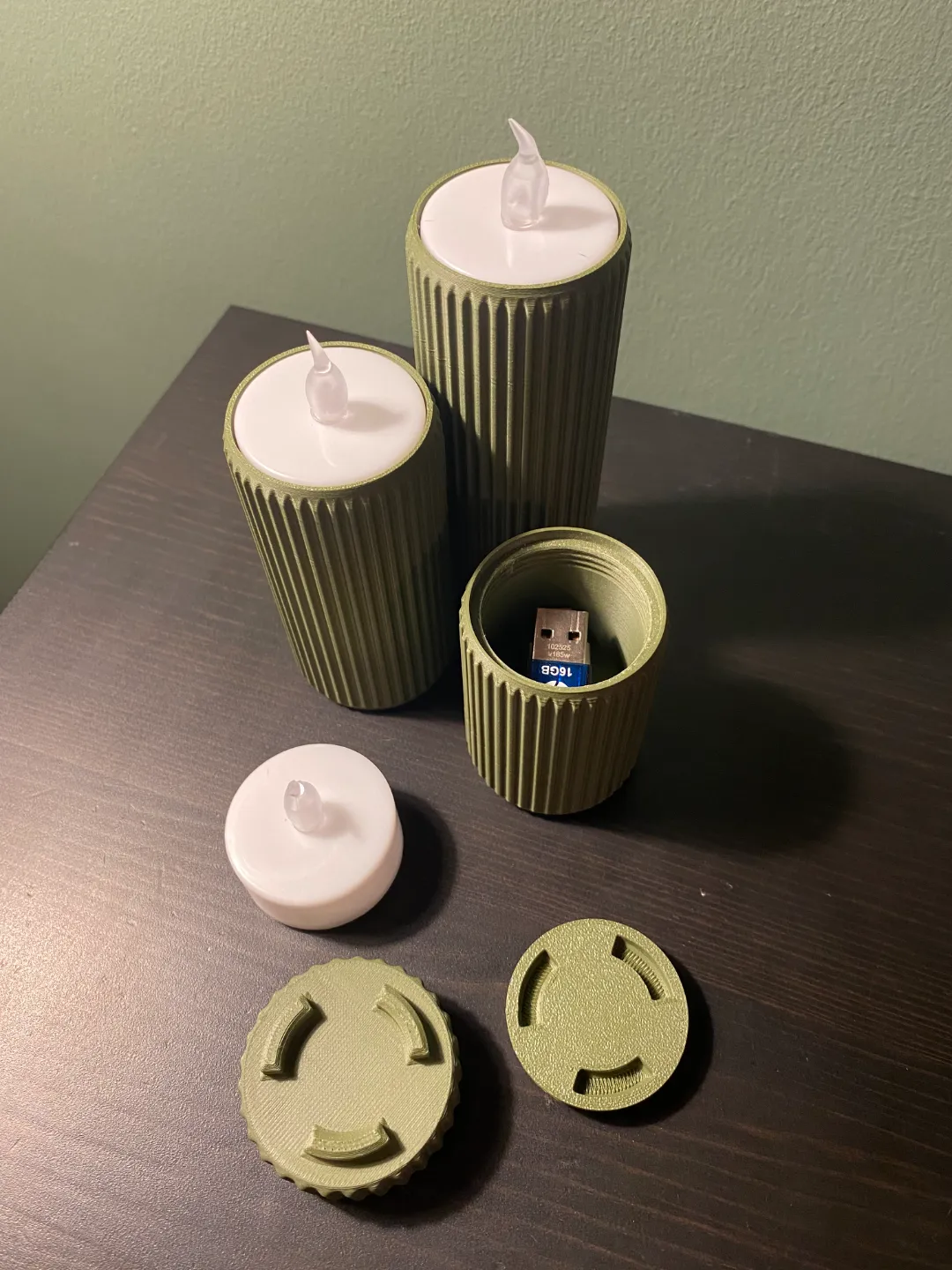 Tealight holder with hidden storage and a key!, photo 3 of 4 - Tealight holder with hidden storage and a key! Household