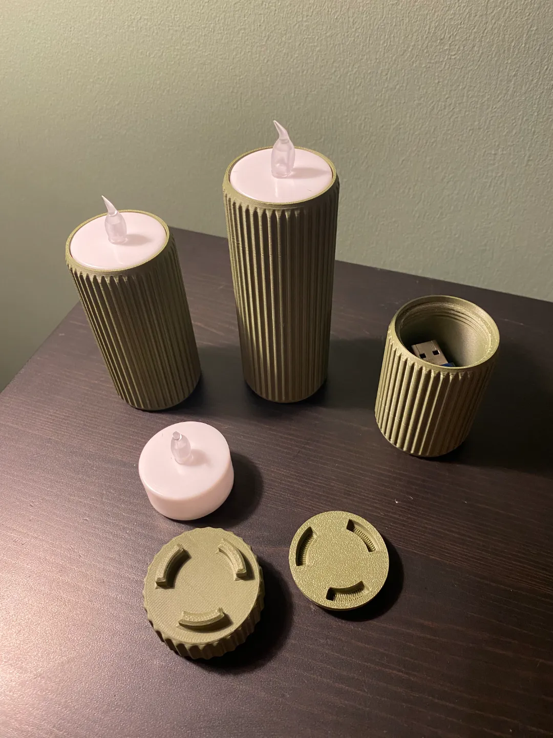 Tealight holder with hidden storage and a key!, photo 4 of 4 - Tealight holder with hidden storage and a key! Household