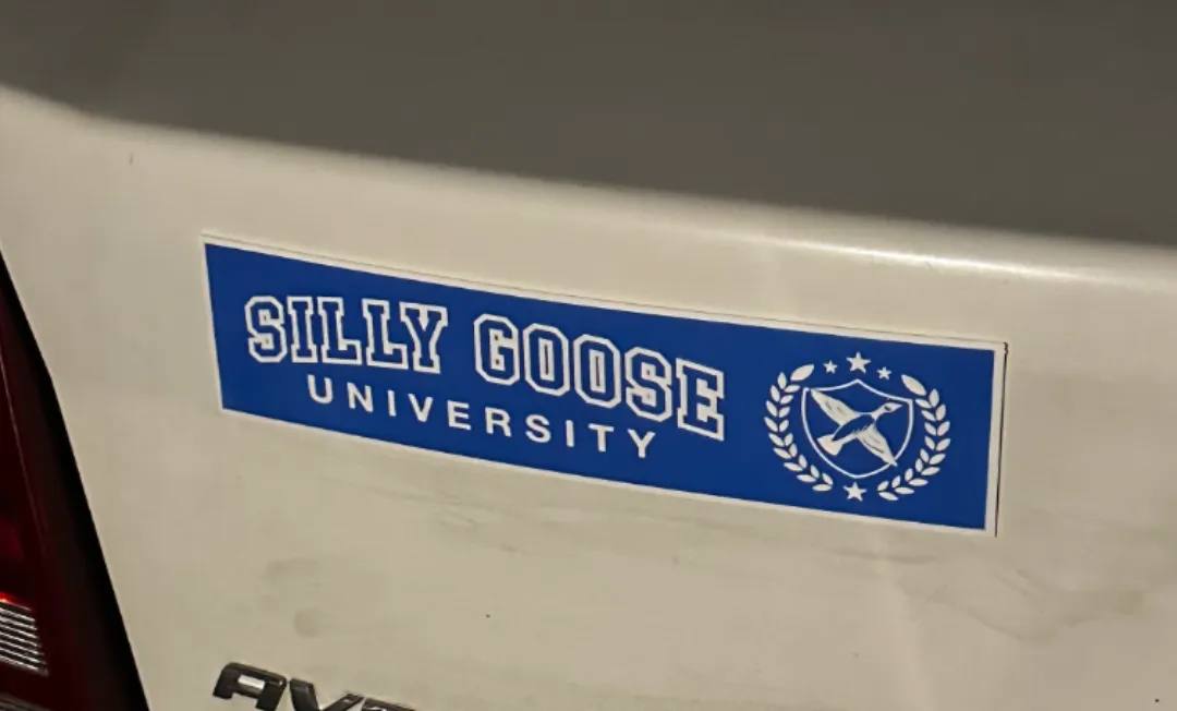 Silly Goose University Decal/Car Bumper Sticker - Signs & Logos, in stock in India