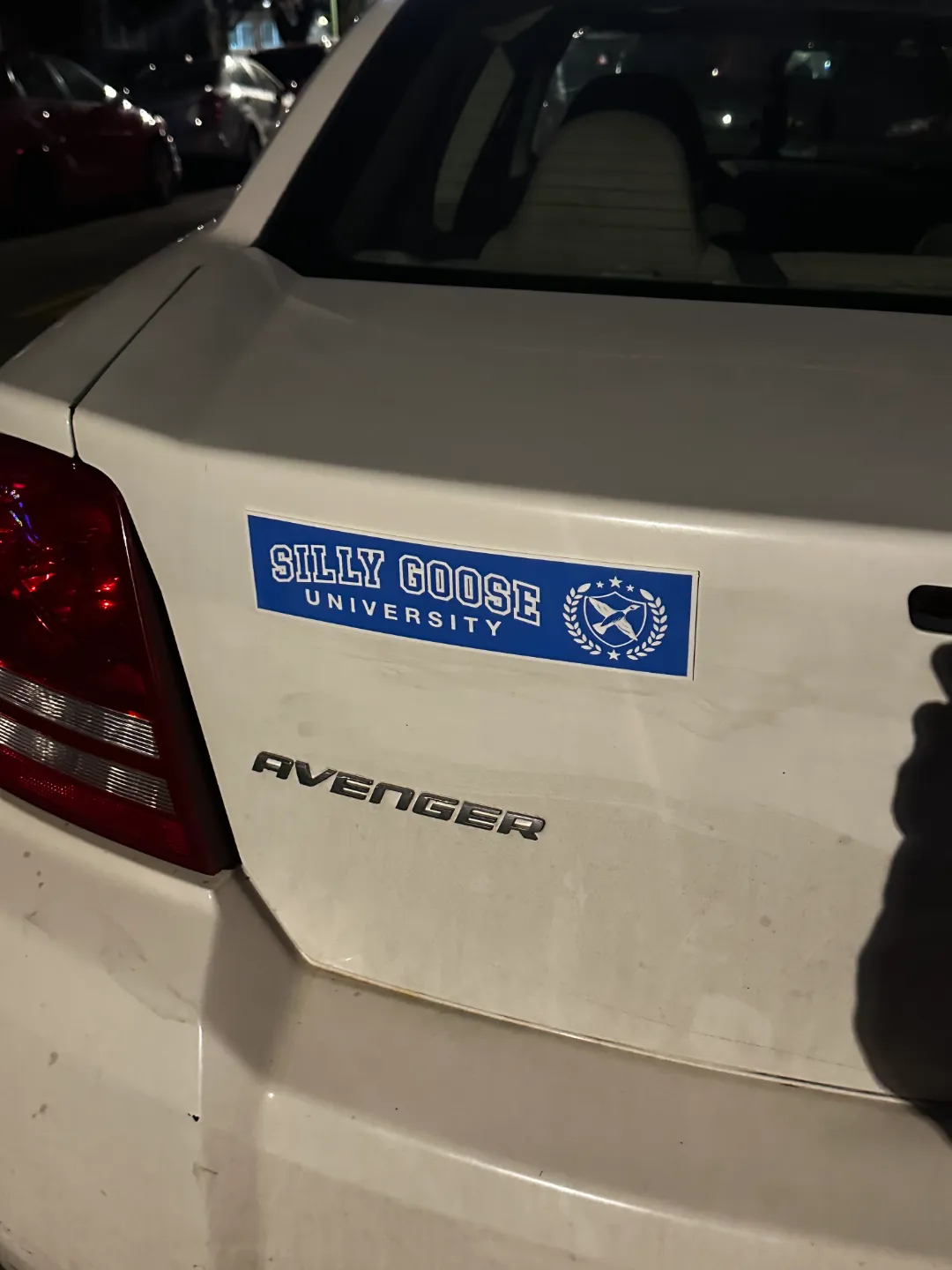 Silly Goose University Decal/Car Bumper Sticker, photo 2 of 4 - Silly Goose University Decal/Car Bumper Sticker Art