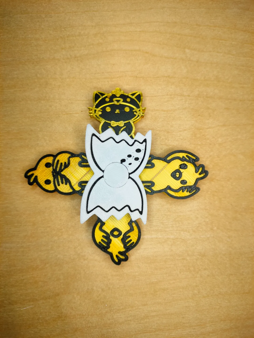 Chickens and cat - Easter Holidays fidget spinner, photo 2 of 3 - Chickens and cat - Easter Holidays fidget spinner Fidget & Sensory Toys