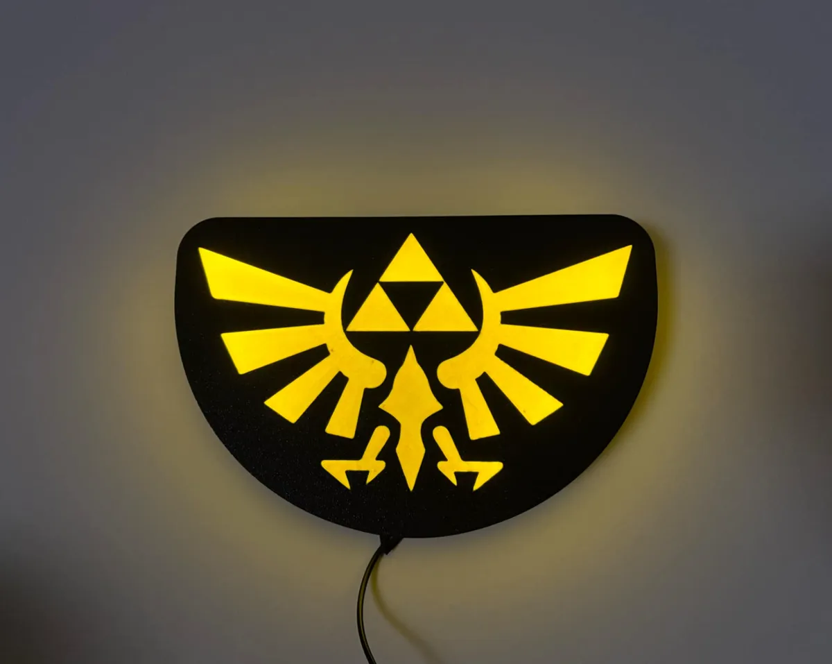 Zelda Triforce Crest Hyrule Logo Lightbox - Decor, in stock in India
