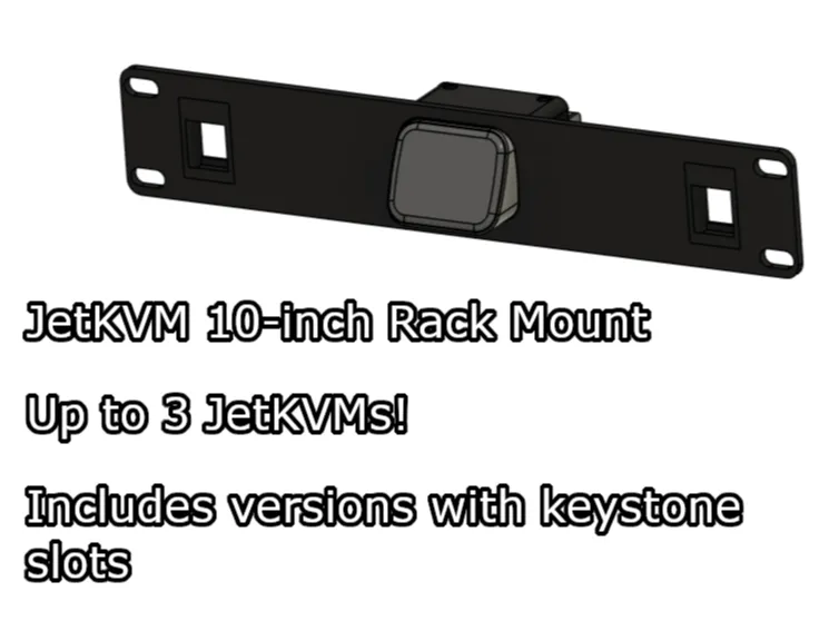 JetKVM 10-inch rack mount - With Keystone slots