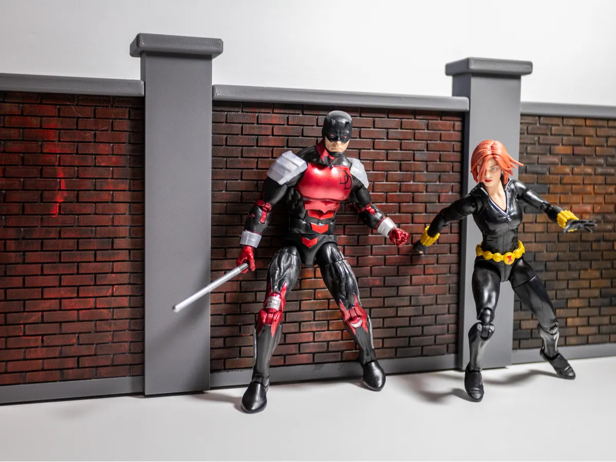 1/12 scale brick wall diorama