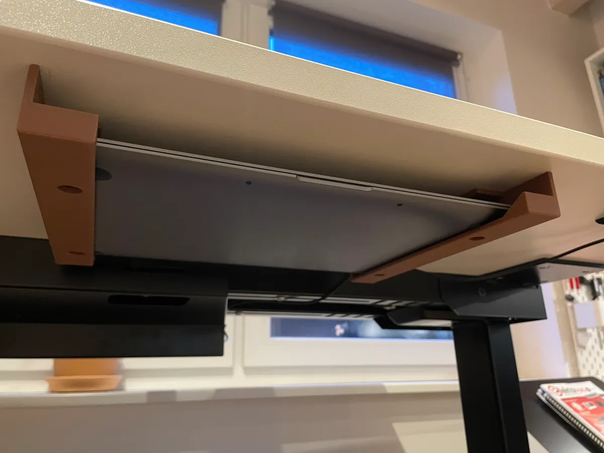 Under desk holder mount for Laptop MacBook Air M1