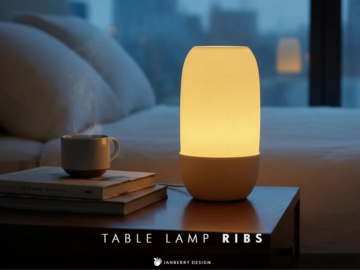 Table Lamp - with Rib Pattern