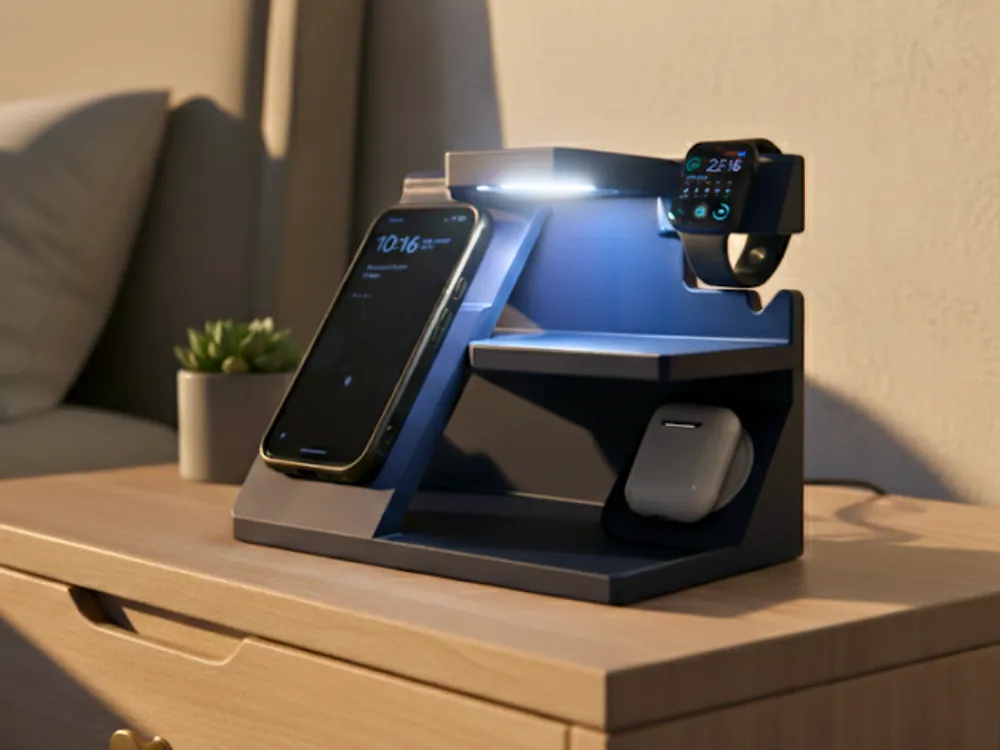 Bedside Lamp and MagSafe Charging Organizer