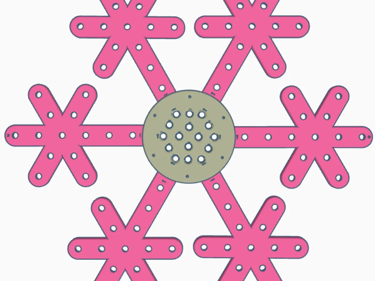 Snowflake 100 pixel LEDs xLights