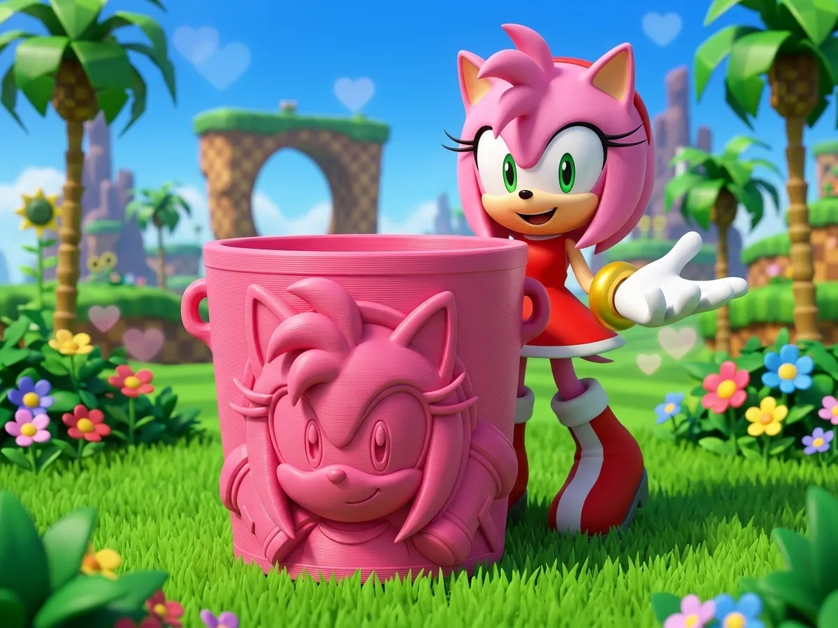 Amy, Sonic the Hedgehog Bucket - Sonic & Retro Game Figures, in stock