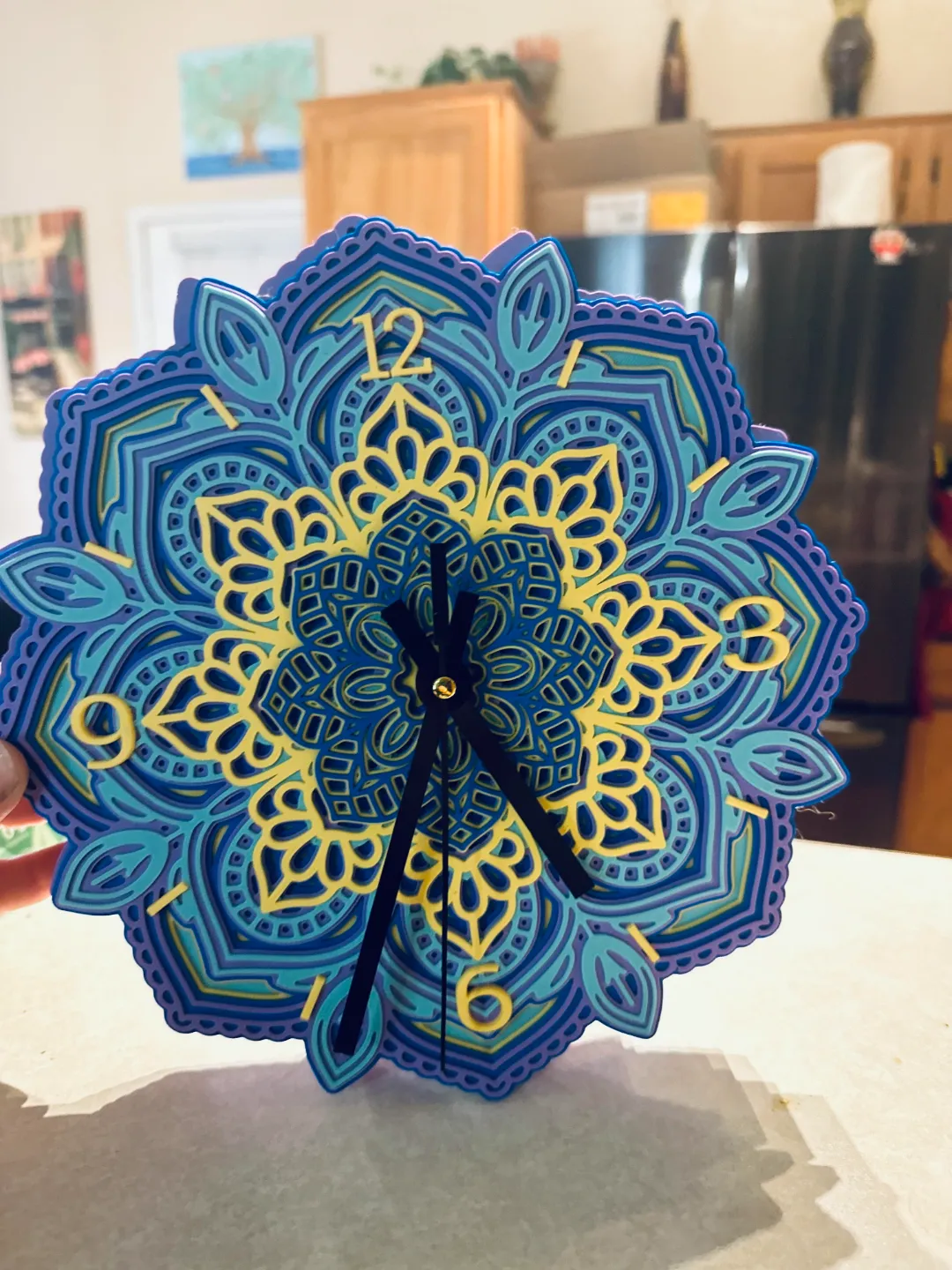 Mandala Clock, photo 3 of 4 - Clocks, Home Decor Items