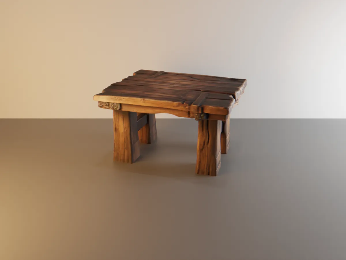 Square wooden tavern table for tabletop games #3 - Buildings & Ruins, in stock