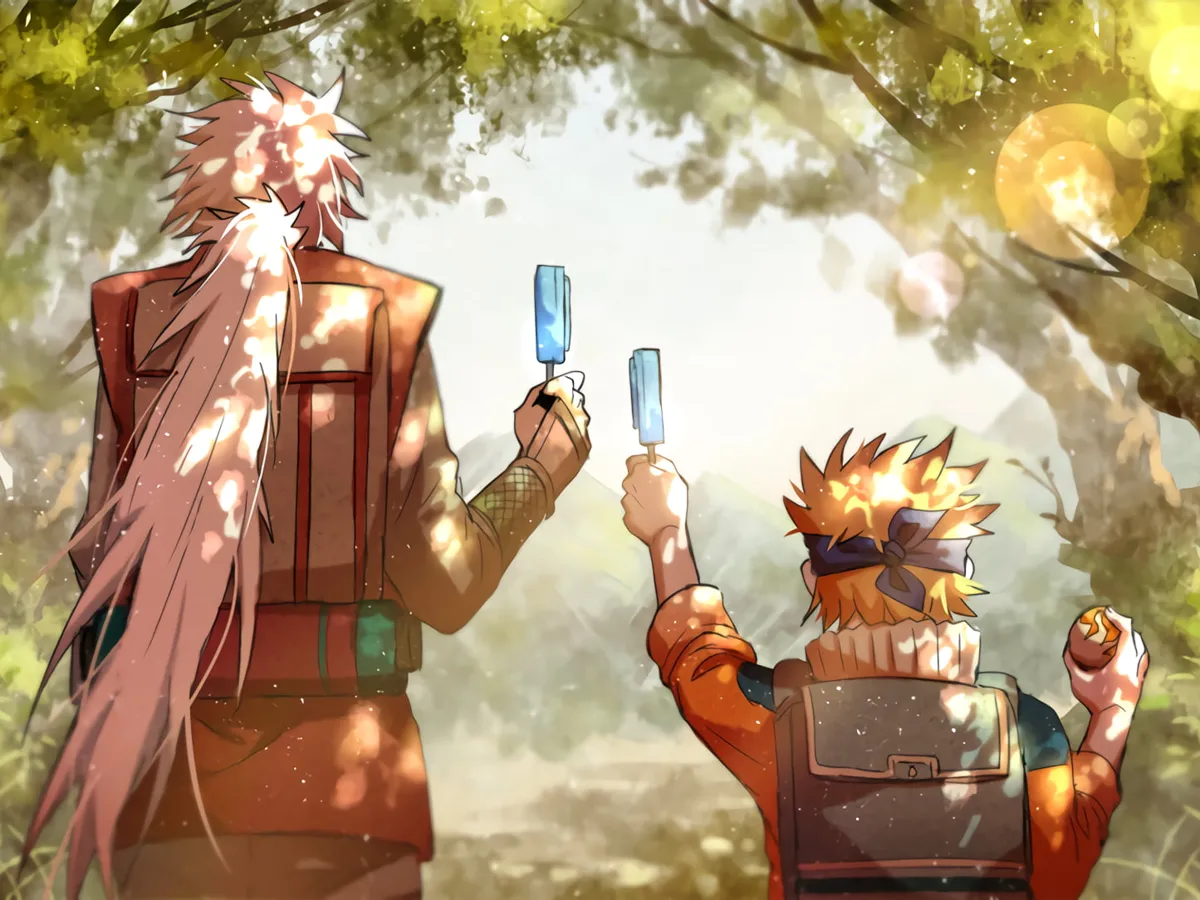 Jiraya and Naruto - 2D Art, in stock in India