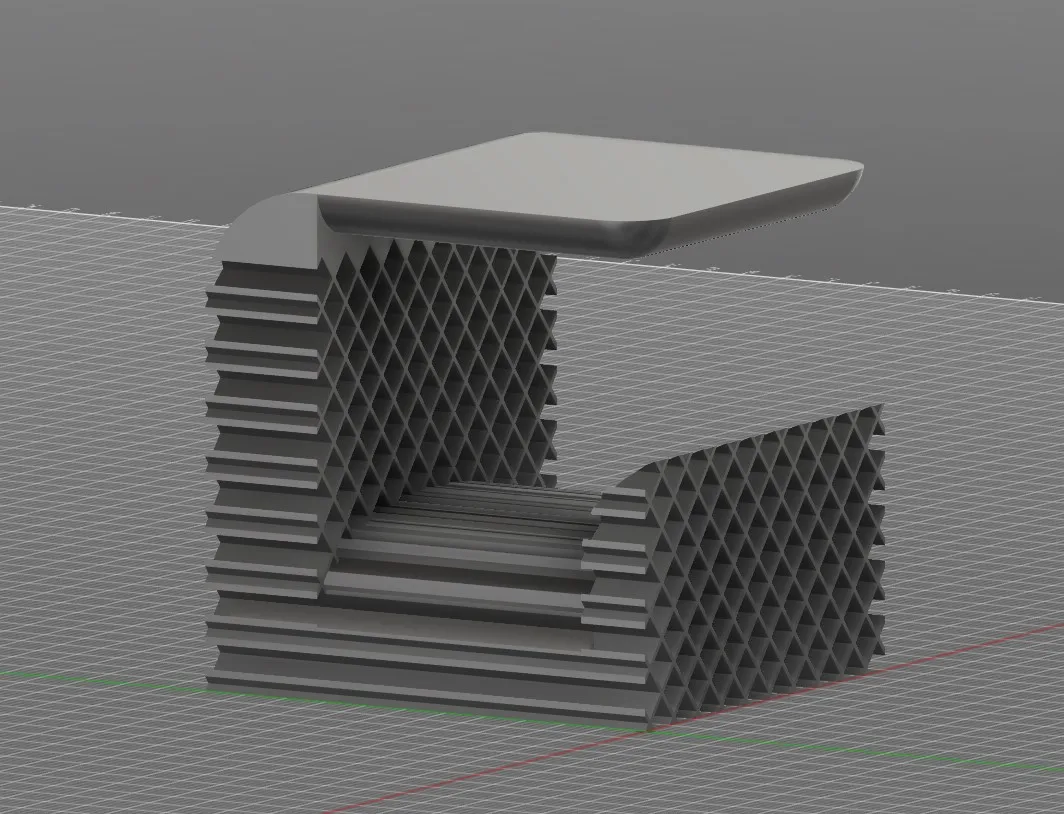 Headphones desk holder/stand grid textured, photo 4 of 4 - Headphones desk holder/stand grid textured Household