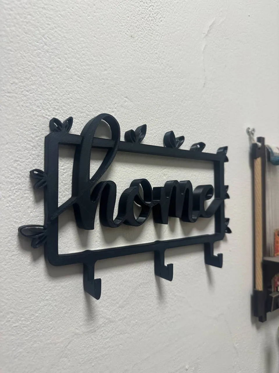 Home Sweet Hooks | Home Key Holder | Flowers, photo 2 of 3 - Home Sweet Hooks | Home Key Holder | Flowers Storage & Organisation