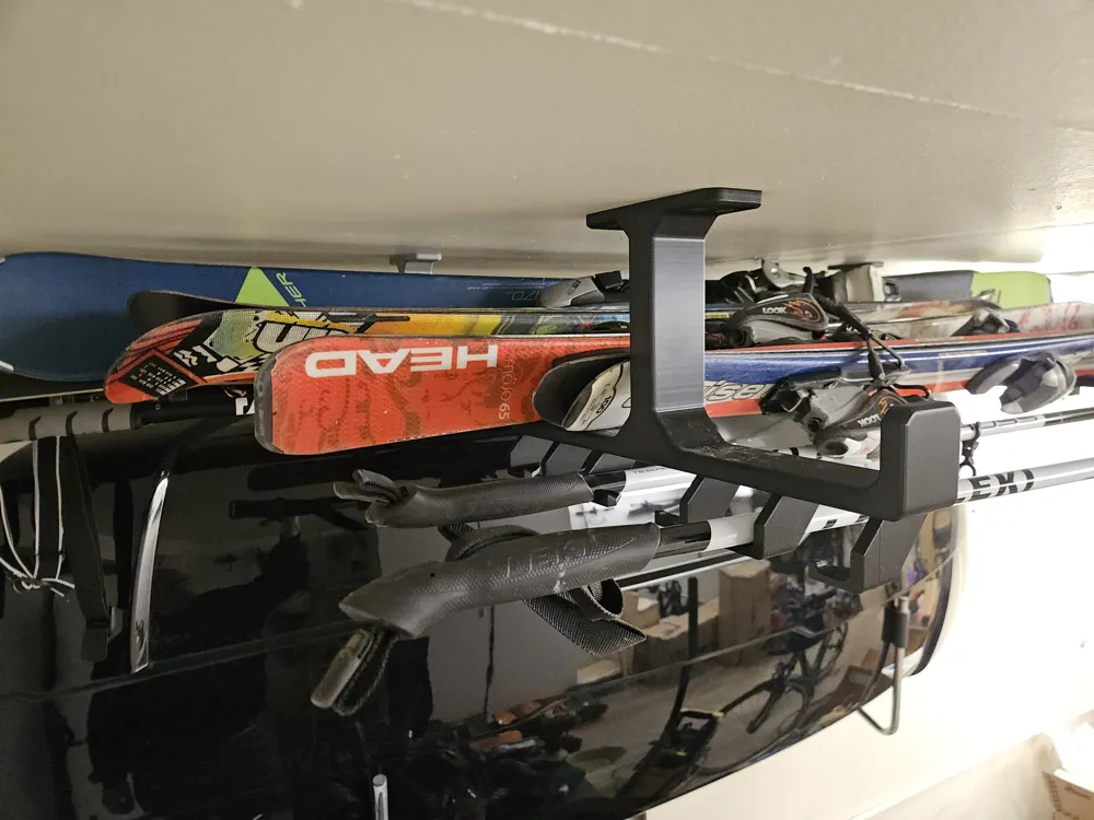 Ceiling Ski Rack, Multi Ski Holder | Space Saving, photo 3 of 4 - Ceiling Ski Rack, Multi Ski Holder | Space Saving Sports & Fitness