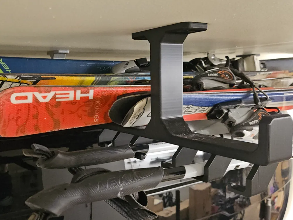 Ceiling Ski Rack, Multi Ski Holder | Space Saving, photo 4 of 4 - Ceiling Ski Rack, Multi Ski Holder | Space Saving Sports & Fitness