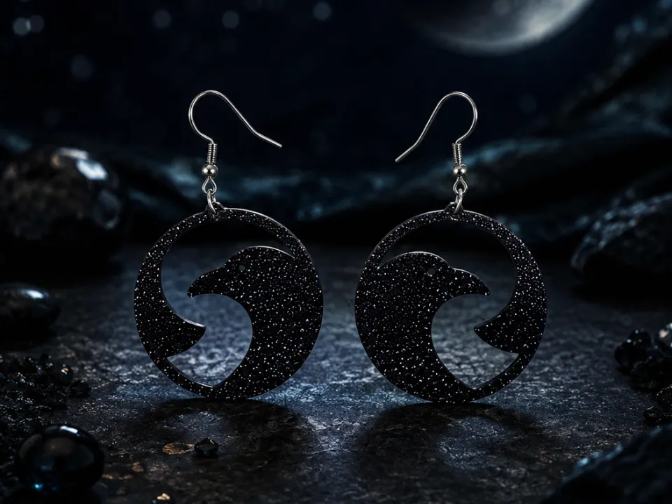 Celtic crow earrings, photo 4 of 4 - Celtic crow earrings Jewellery & Accessories