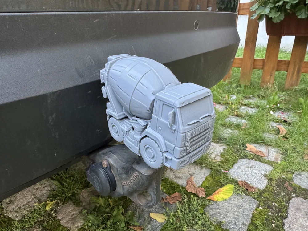 Cement Mixer Truck Tow Hitch Cover, photo 2 of 4 - Cement Mixer Truck Tow Hitch Cover Hobby & DIY