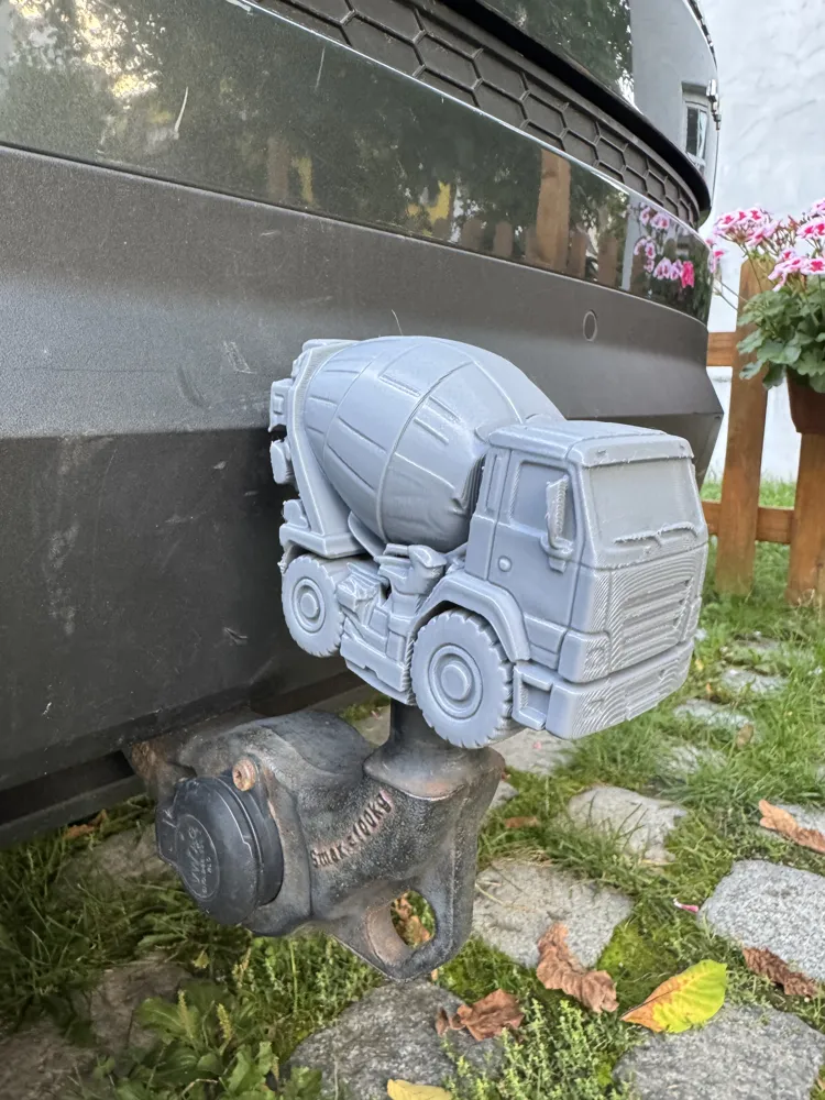 Cement Mixer Truck Tow Hitch Cover, photo 3 of 4 - Cement Mixer Truck Tow Hitch Cover Hobby & DIY
