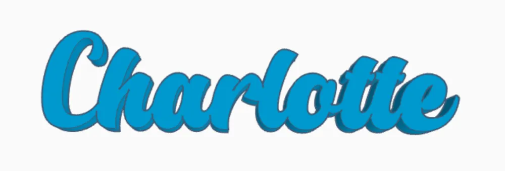 CHARLOTTE name names ornament nameplate name tag, photo 3 of 4 - Name Plates, name art