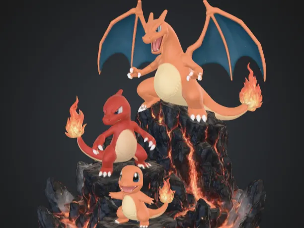 Charmander Evolutions Diorama - Creatures, in stock in India
