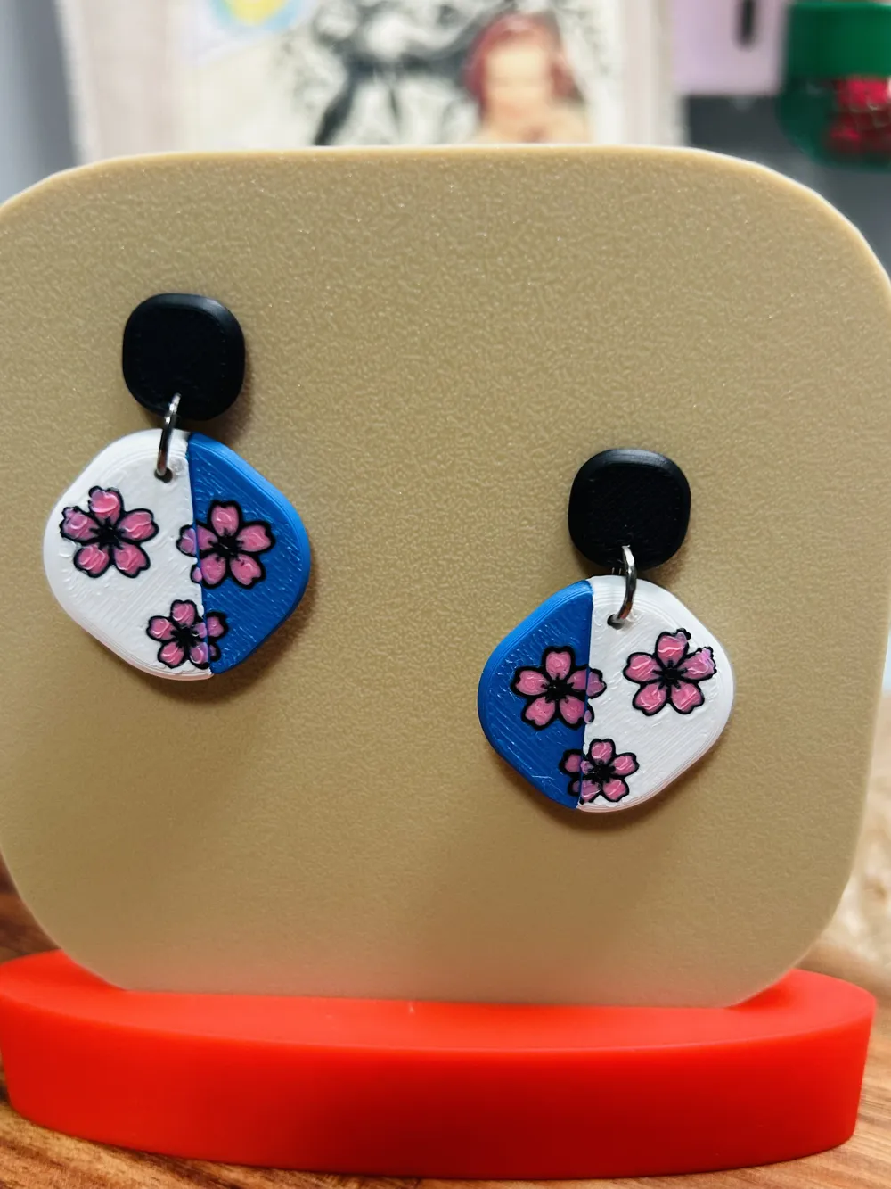 Cherry Blossom Split earrings, photo 3 of 4 - Cherry Blossom Split earrings Fashion