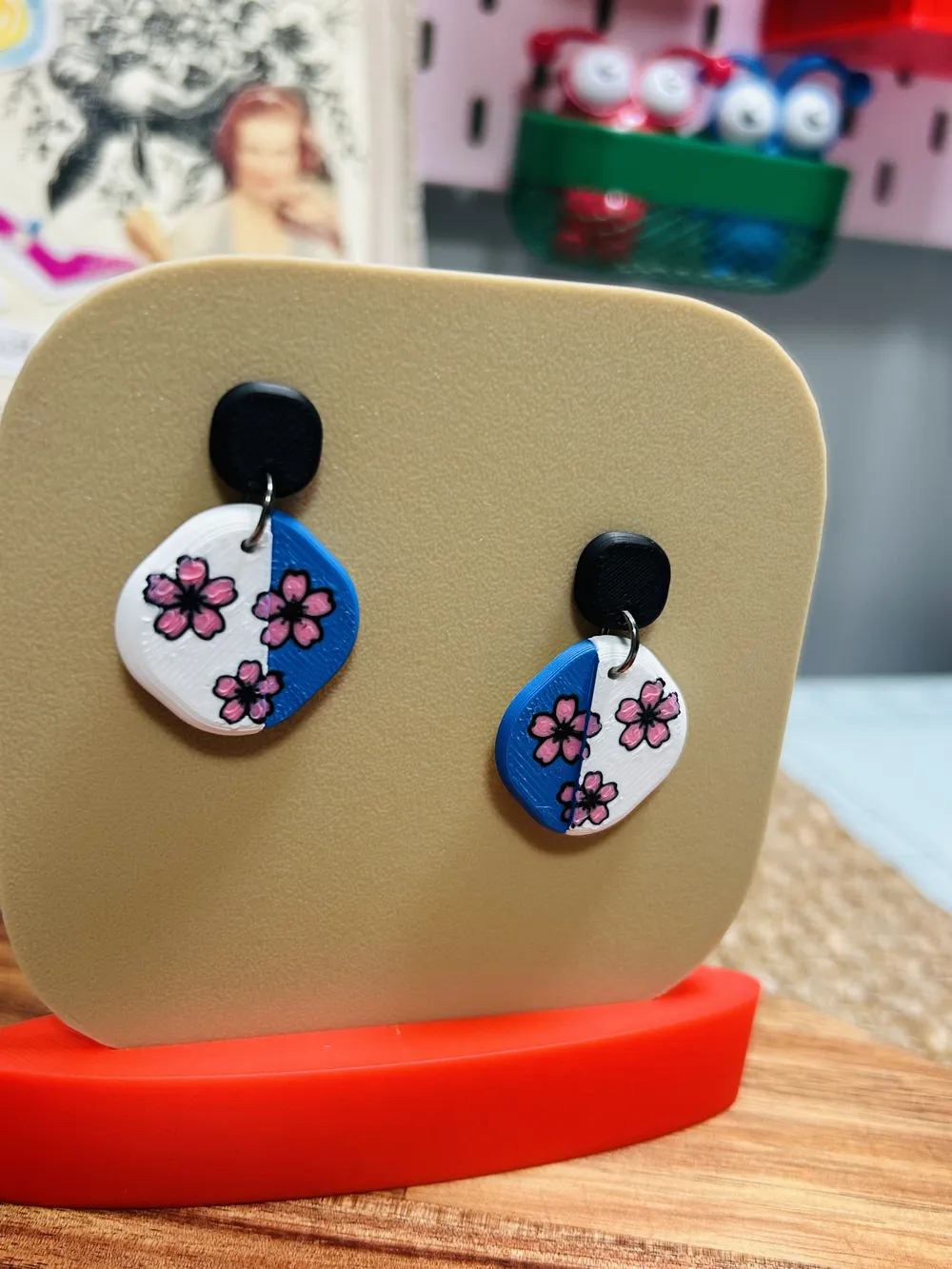 Cherry Blossom Split earrings, photo 4 of 4 - Cherry Blossom Split earrings Fashion