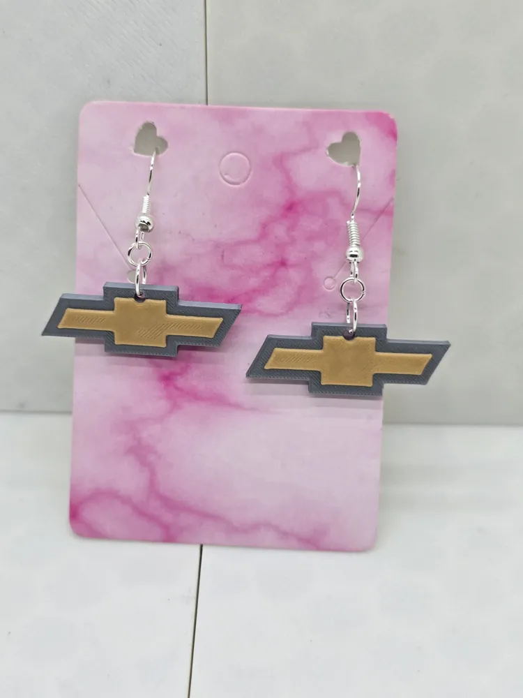 Chevy Keychain and Earrings, photo 2 of 4 - Drop & Dangle Earrings, pendant