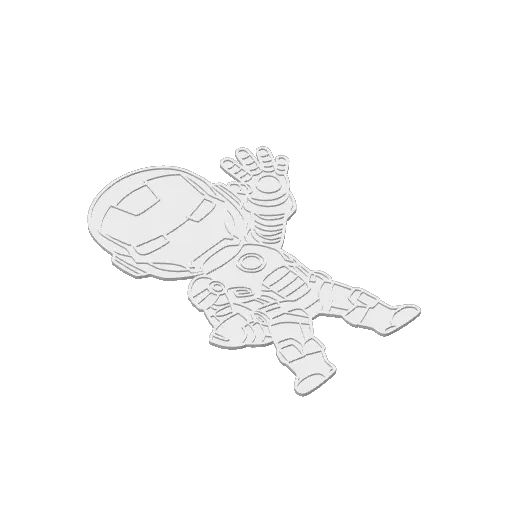 Chibi Iron Superhero Coloring Board Stencil, photo 3 of 3 - Chibi Iron Superhero Coloring Board Stencil Toys & Games