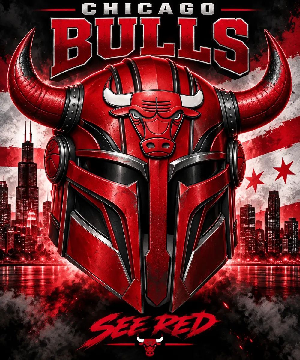 Chicago Bulls Helmet, photo 3 of 4 - Chicago Bulls Helmet Props & Cosplay
