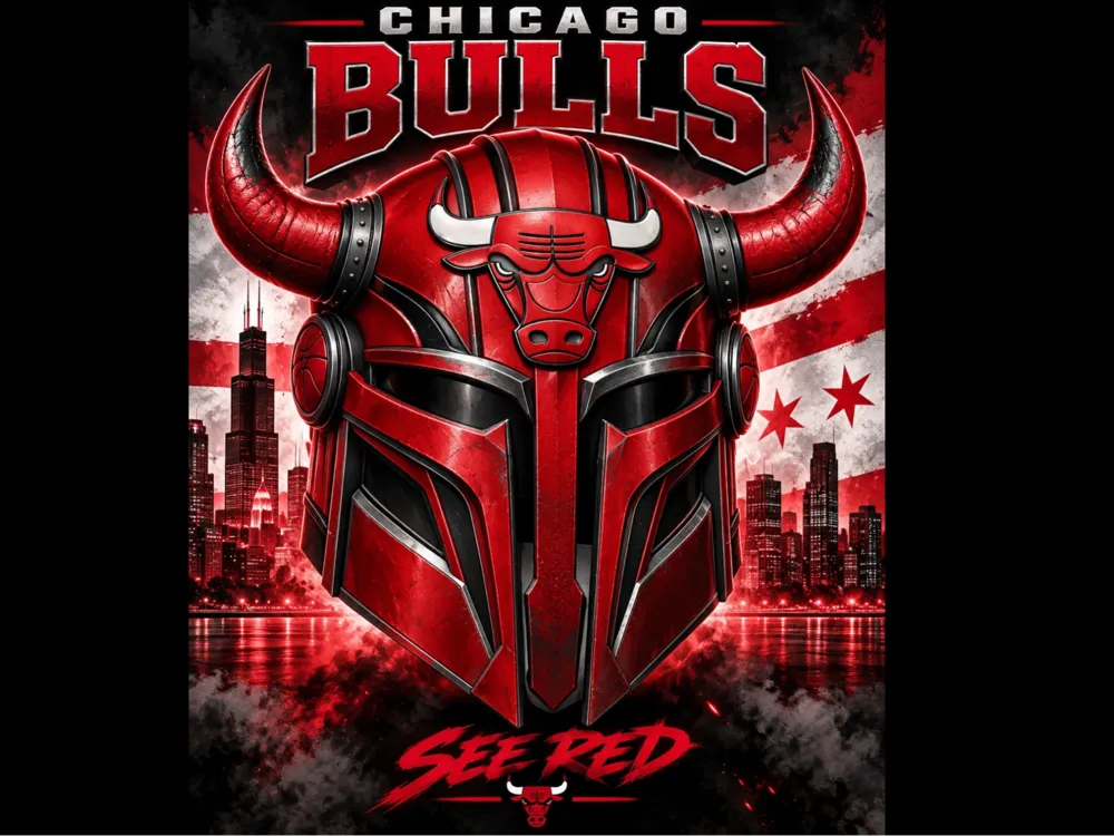 Chicago Bulls Helmet - Video Game Helmets, in stock