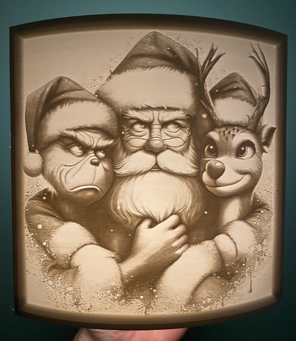 Christmas and the grinch - Photo Art & Lithophanes, in stock in India