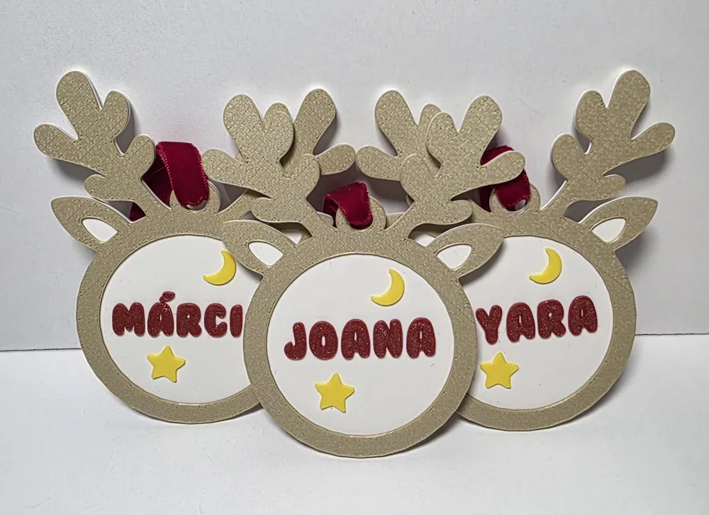 Christmas ball with editable name reindeer, photo 2 of 4 - Personalised Christmas Ornaments, Gifts & Occasions