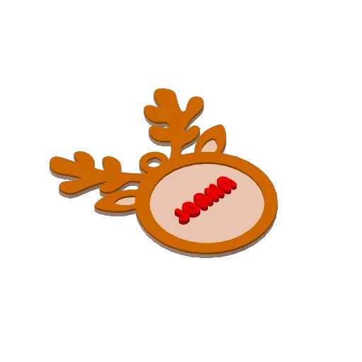 Christmas ball with editable name reindeer, another view - Personalised Christmas Ornaments, Gifts & Occasions