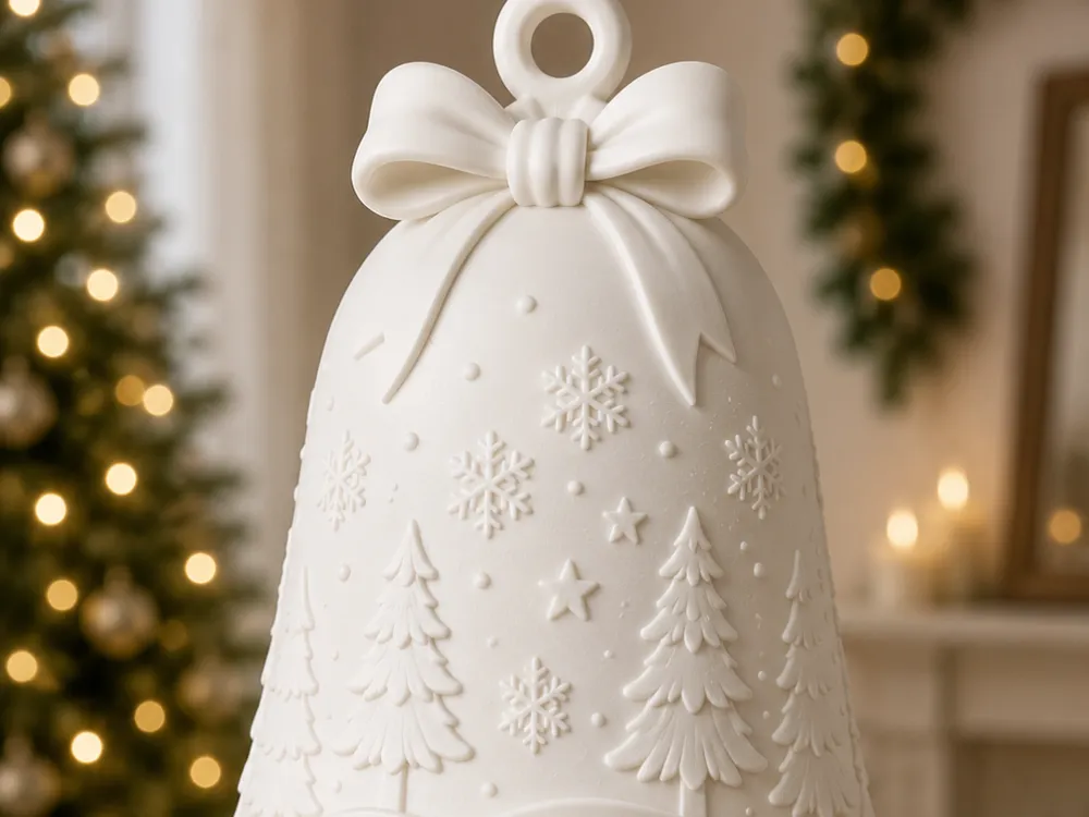 Weihnachtliche Glocke mit Wintermotiv, photo 4 of 4 - Weihnachtliche Glocke mit Wintermotiv Household