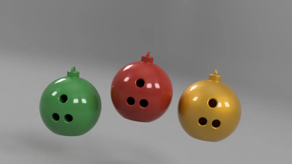 Christmas Bowling ball, photo 2 of 4 - Christmas Ornaments & Baubles, decoraation