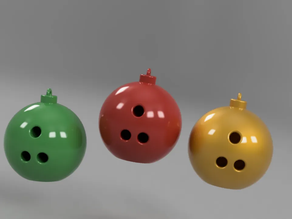 Christmas Bowling ball, another view - Christmas Ornaments & Baubles, decoraation