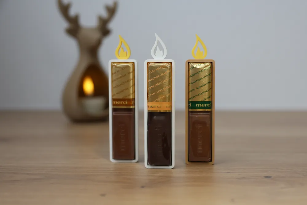 Christmas Candle Chocolate Holder for Merci, photo 3 of 4 - Christmas Candle Chocolate Holder for Merci Household