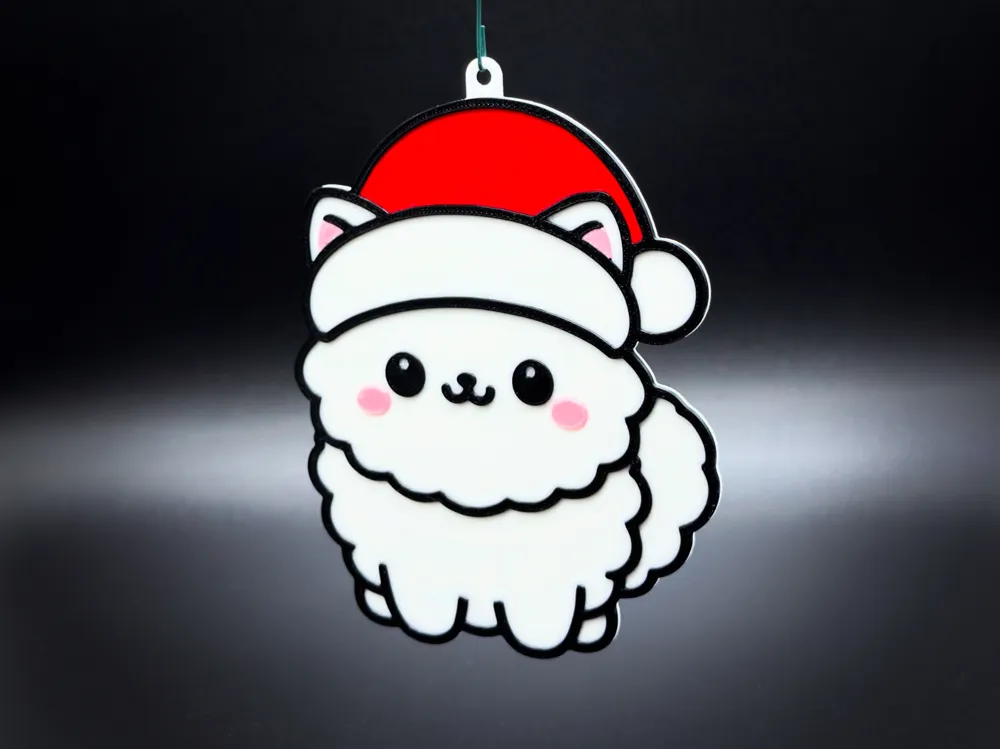 Christmas Cat Chonky Edition Holiday Ornament - Photo Keychains, in stock in India