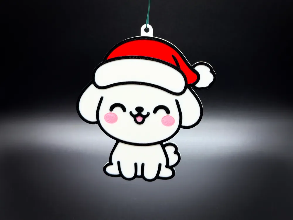 Christmas Dog Holiday Ornament - Photo Keychains, in stock in India
