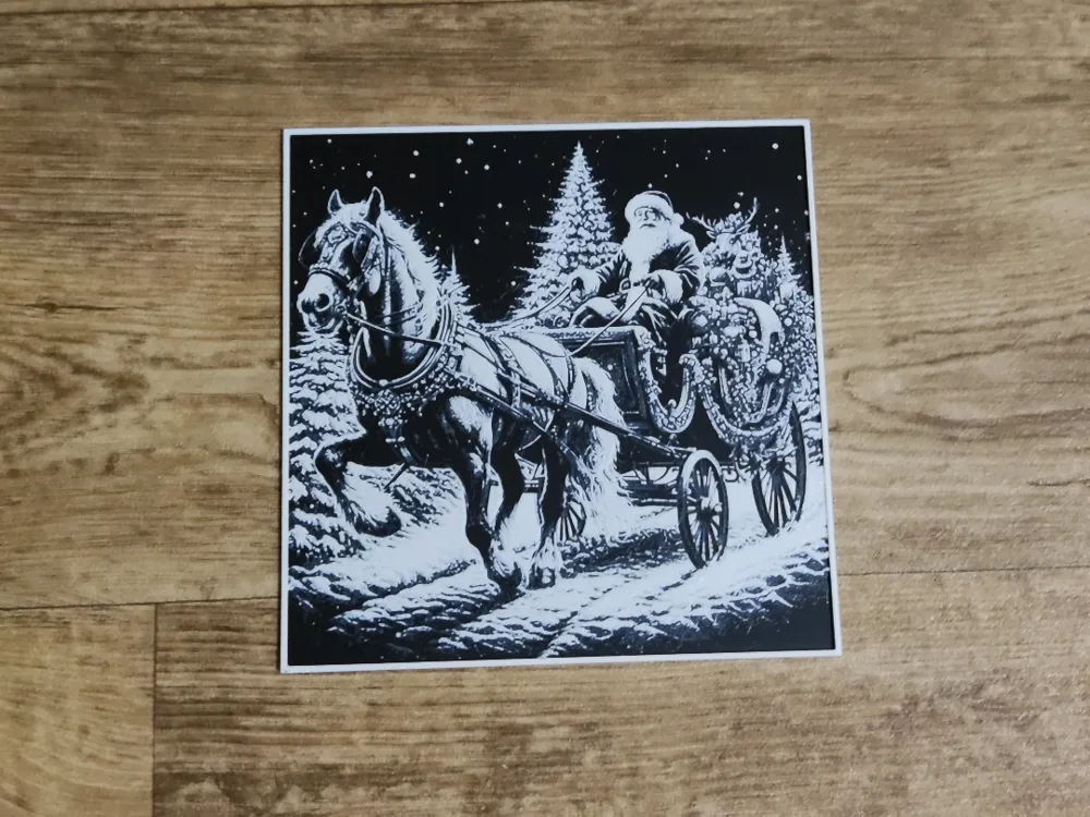 Christmas horse with a carrier hueforge