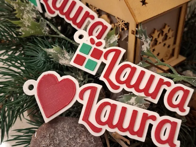 Christmas Name Tag Customizable for Gifts, another view - Christmas Gifts & Stocking Fillers, birthday