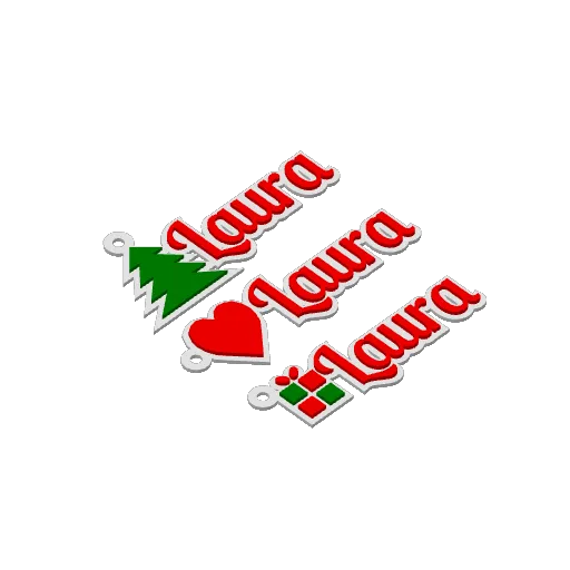 Christmas Name Tag Customizable for Gifts, another view - Christmas Gifts & Stocking Fillers, reusable