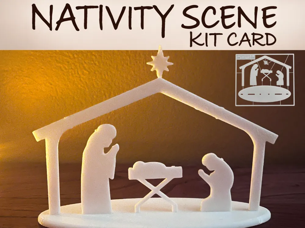 Christmas Nativity Scene Kit Card