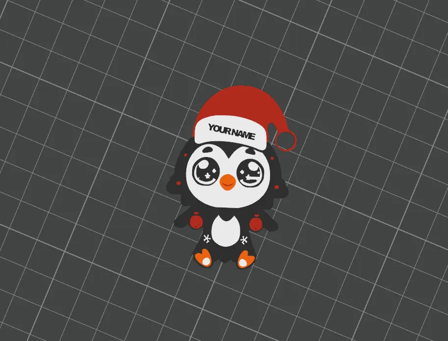 Christmas penguin key ring with name, photo 3 of 4 - Name & Letter Keychains, christmas 2024