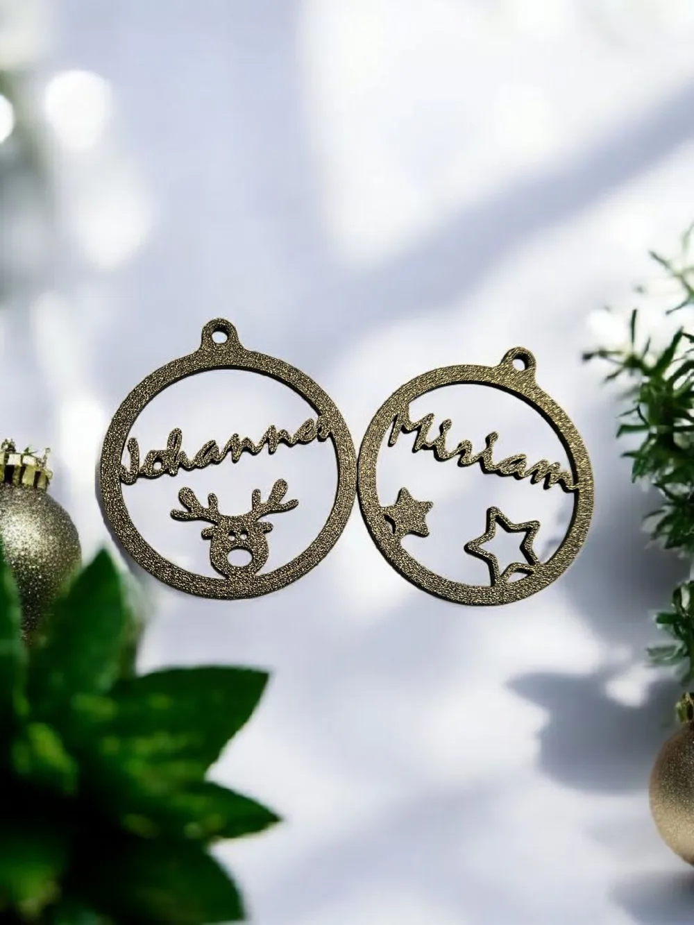 Weihnachtsringe "Namen"/christmas rings "name tag", photo 2 of 4 - Christmas Tree Toppers & Stands, Christmas tree