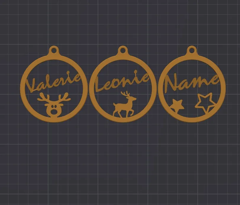 Weihnachtsringe "Namen"/christmas rings "name tag", photo 4 of 4 - Christmas Tree Toppers & Stands, tree